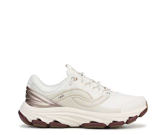 Ryka Devotion Ez 2 Walking Sneakers White Beige Nylon Fabric 7.5 M Lightweight