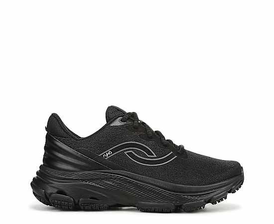Ryka Women's Devotion Max Sr Slip-Resistant Work Lace-up Sneakers - Black
