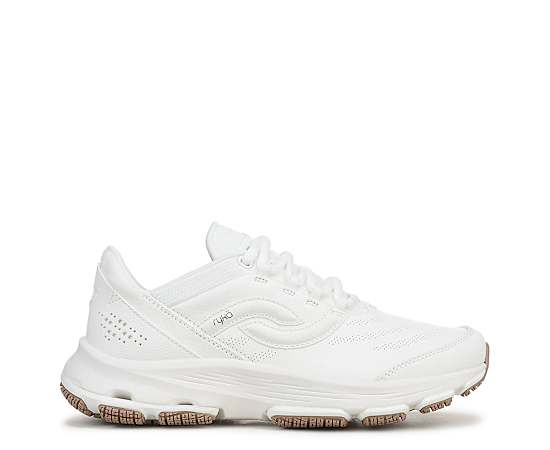 Ryka Devotion Sr Walking Sneakers White Leather/Mesh Leather/synthetic 10.0 W