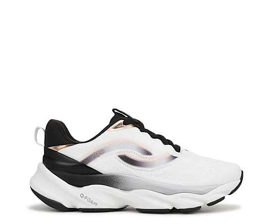 Ryka Premium Women's Elevate Lx Walking Lace-Up Sneakers - White/Black Mesh