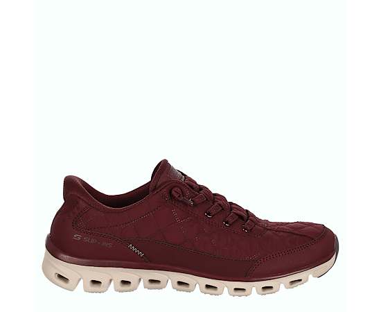 SKECHERS-WOMENS SLIP-INS GLIDE STEP COZY FIT RUNNING SHOE