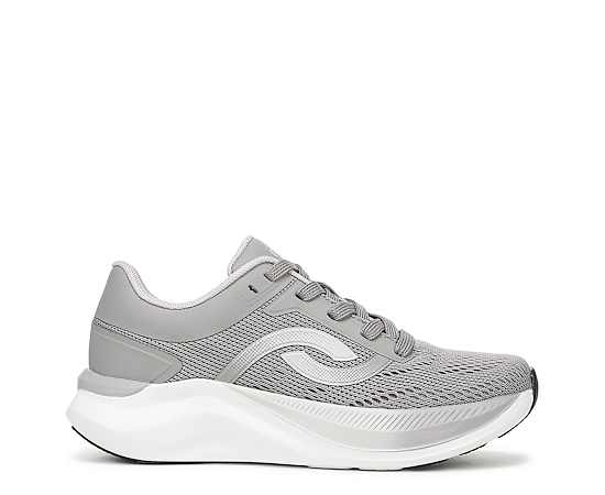 Ryka Convoy Walking Sneakers Paloma Grey Mesh 8.0 M Arch Support, Lightweight