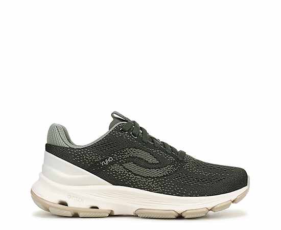 Ryka Premium Women's Devo Stride Lx Lace-Up Sneakers - Alpine Green Knit Mesh