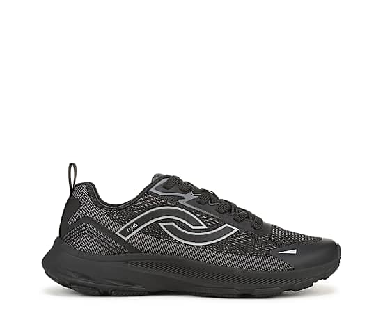 Ryka Women's Devine Walking Lace-Up Sneakers - Black Mesh