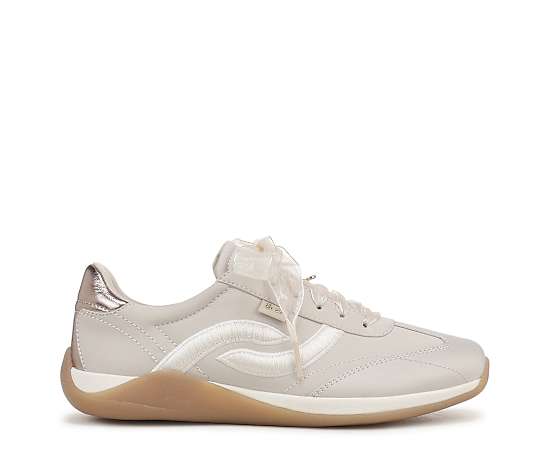 Ryka Era Luxe Arch Support Chiffon Laces Sneakers - Champagne Satin Fabric