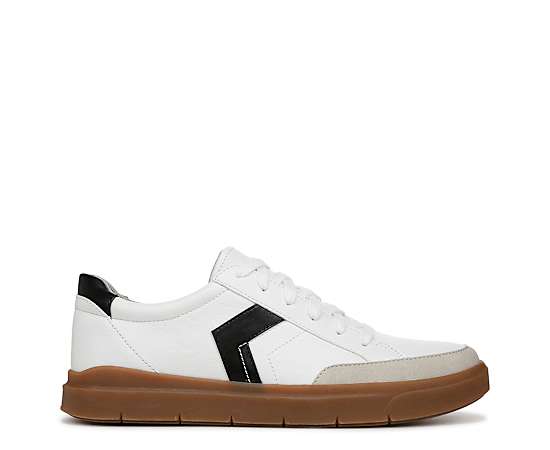 Dr. Scholl's Men's Madison Sneaker Shoes White/Black/Gum Faux Leather Drsch 9.0 M