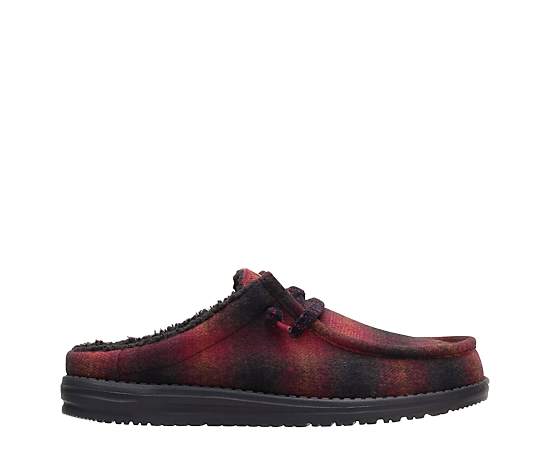 MENS WALLY SLIP COZY PLAID SLIP ON SNEAKER