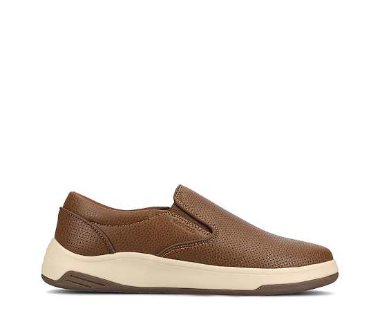 Vance Co Vance Mens Townes Comfort Perforated Slip-on Sneaker - Brown - Size 11