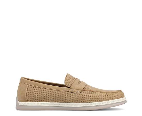 Vance Co Brantley Mens Round Closed Toe Loafers, 13 Medium, Beige