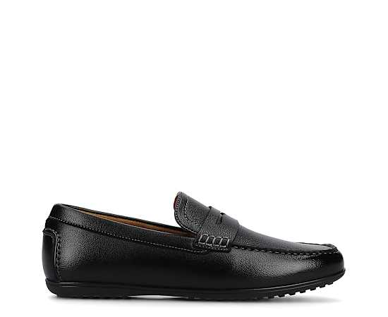 Vance Co Yates Mens Round Closed Toe Loafers, 10 Wide, Black