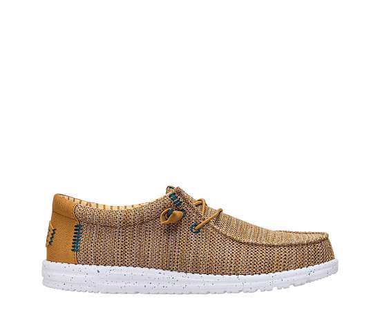 HEYDUDE | Men's Casual | Wally Stretch Sox - Bone Brown/Multi | Size 7