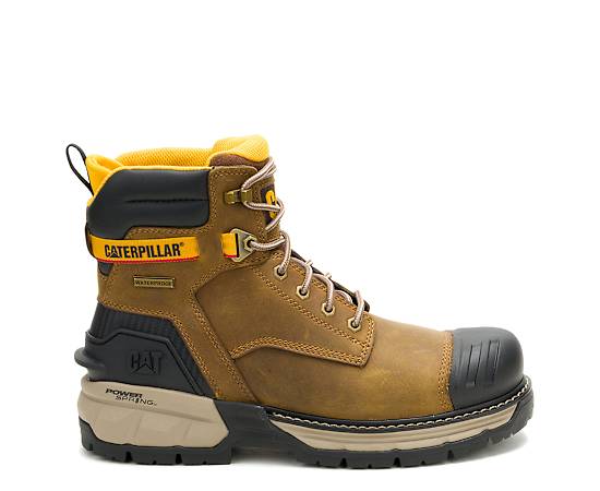 CATERPILLAR-MENS EXCAVATOR POWER SPRING SOFT TOE 6" WP WORK BOOT