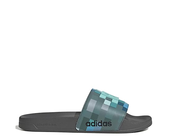 ADIDAS-MENS MINECRAFT ADILETTE SHOWER SLIDE SANDAL