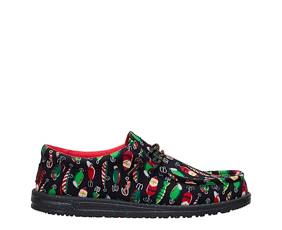 HEYDUDE | Men's Casual | Wally Fishmas Cheers - Black/Multi | Size 9