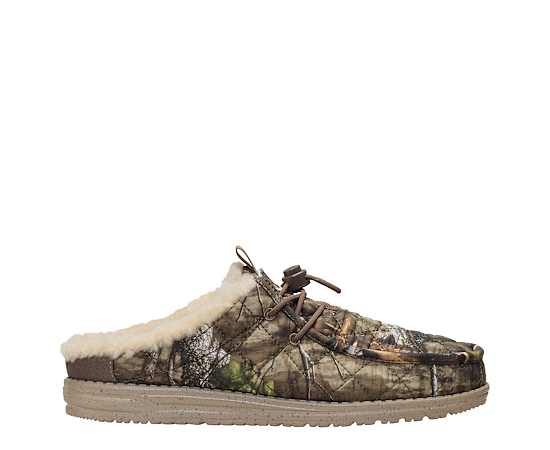 HEYDUDE-MENS WALLY SLIP CAMP MOSSY OAK SLIP ON SNEAKER