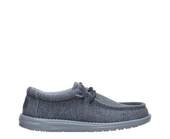 Hey Dude Men's Wally Stretch Jersey Shoes, Size 13, Charcoal Gray