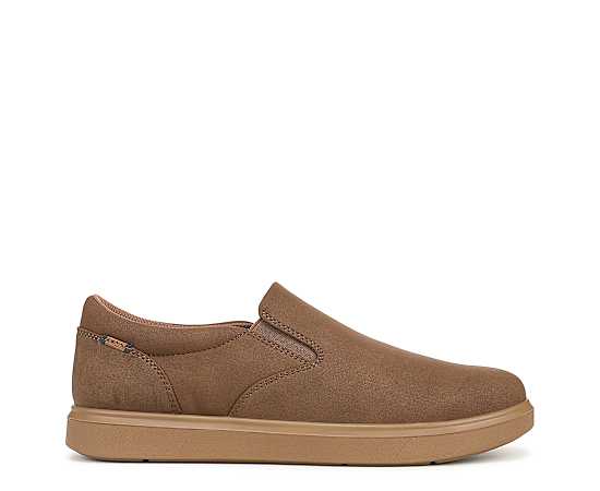 Dr. Scholl's Men's City Cloud Slip-On Low-Top Faux Leather Sneakers - Mid Brown Faux Leather
