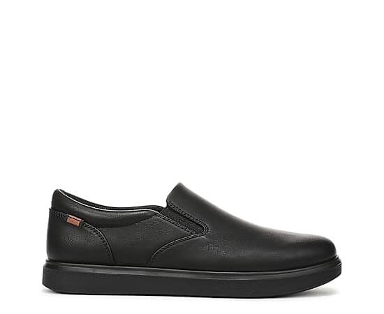 Dr. Scholl's Men's City Cloud Slip-On Low-Top Faux Leather Sneakers - Black/Black Faux Leather