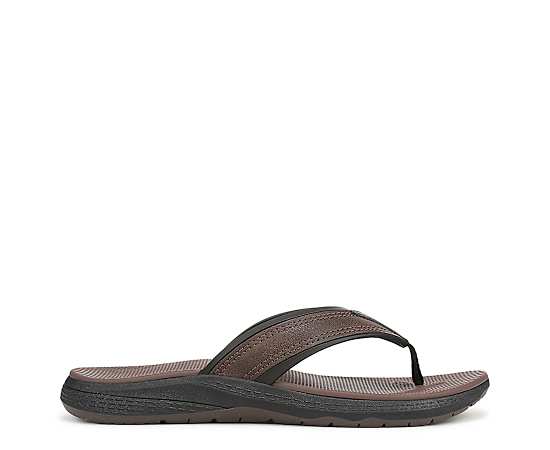 Dr. Scholl's Men's Donnar 2.0 Thong Sandal Brown Faux Leather DRSCH 13.0 M