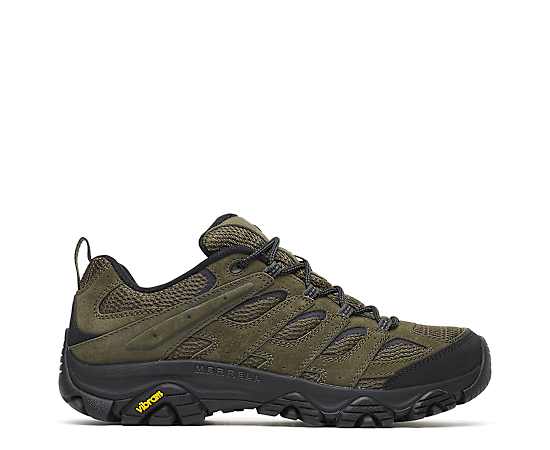 Merrell Men's Moab 3 Hiking Low-Top Vibram-Outsole Sneakers - Dark Moss