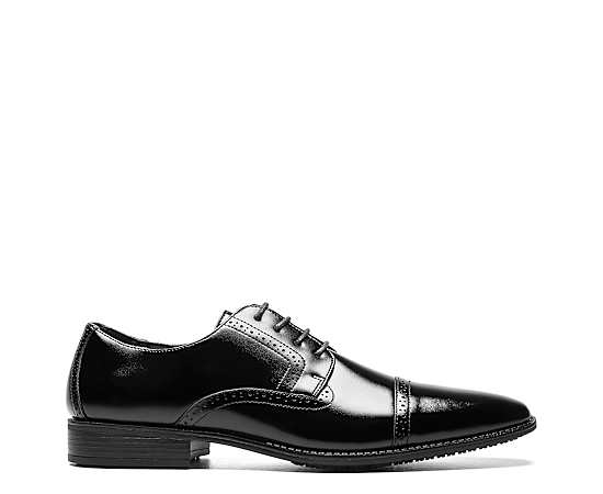 Mens Stacy Adams Abbott Slip-Resistant Cap Toe Oxfords