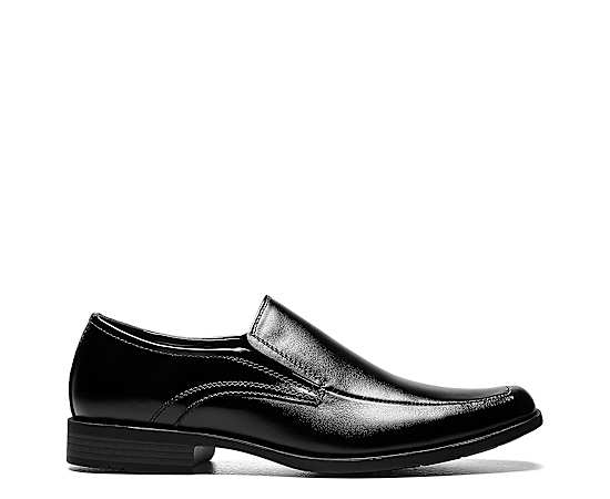 Stacy Adams Cassidy Mens Moc-Toe Slip-On Leather Dress Shoes, 13 Medium, Black