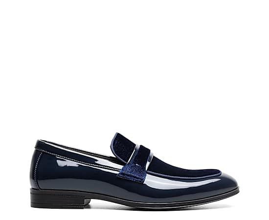 Stacy Adams Men's Spratley Moc Toe Saddle Loafers Navy - Size: 11.5 D-Width