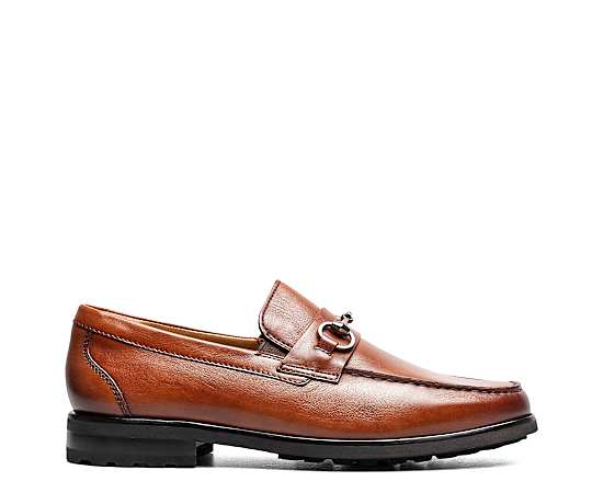 Florsheim Shoes Hawthorne Moc Toe Bit Loafer Cognac Size 8