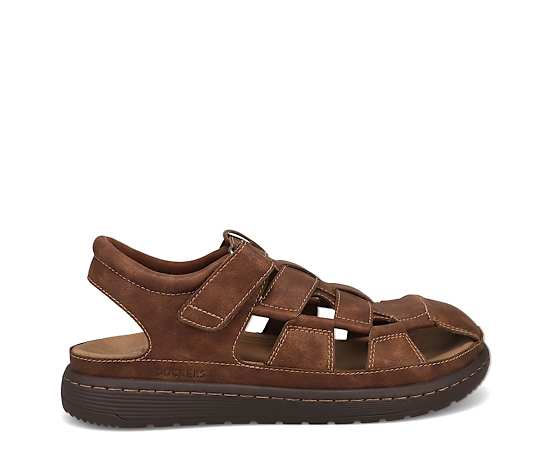 Dockers Men's Sarasota Tumbled Full Grain Moc Toe Sandal - Dark Tan