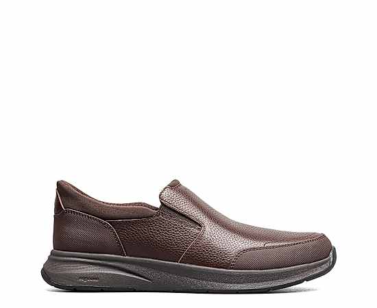 Nunn Bush Men's KORE Taz EZ Hands Free Moc Toe Slip-Ons Brown Tumble - Size: 10.5 XWIDE