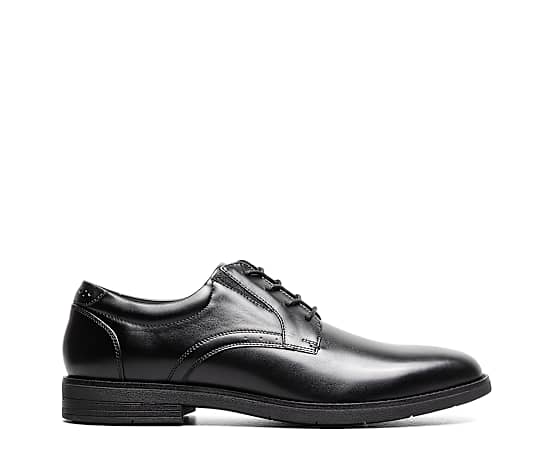 Nunn Bush Fitz Flex Plain Toe Oxford Mens Round Oxford Shoes, 7 Medium, Black