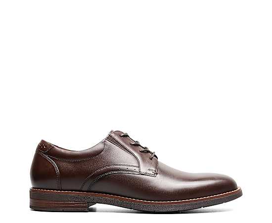 Nunn Bush Shoes Fitz Flex Plain Toe Oxford Brown Size 7