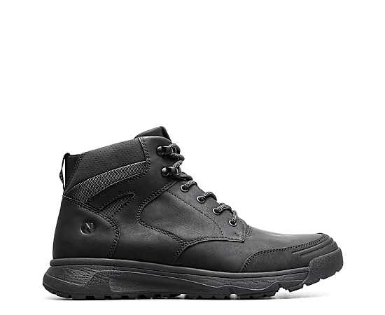 Nunn Bush Mens Sedona Moc Toe Boot Flat Heel Lace Up Boots, 8 Wide, Black