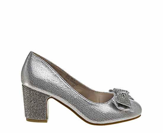 GIRLS LITTLE-BIG KID SPARKLE STUDDED BOW  DRESS SHOE