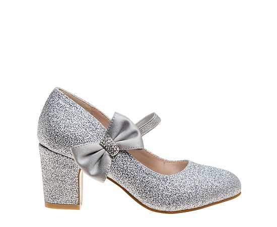 GIRLS LITTLE-BIG KID GLITTER BLOCK DRESS SHOE