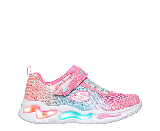 GIRLS LITTLE KID WAVY BEAMS LIGHT UP SNEAKER