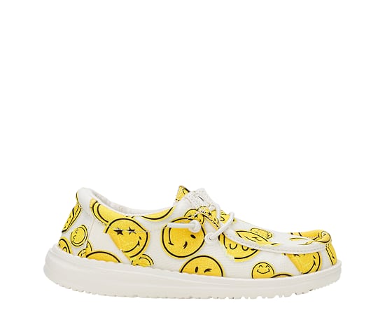 BOYS WALLY SMILEY YOUTH SLIP ON SNEAKER