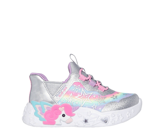 SKECHERS-GIRLS TODDLER SLIP-INS UNICORN CHARMER SNEAKER