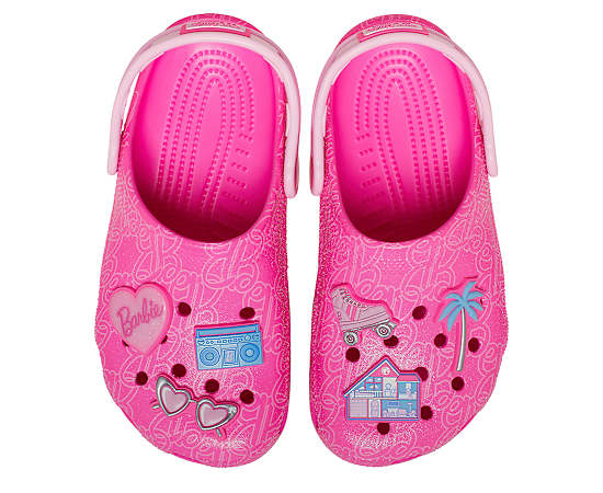 GIRLS LITTLE-BIG KID MATTEL PINK BARBIE CLASSIC CLOG