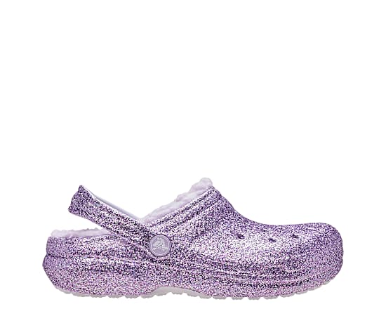 GIRLS TODDLER CLASSIC LINED CHUNKY GLITTER CLOG