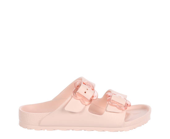 GIRLS LITTLE KID ARIZONA FLOWER BUCKLE FOOTBED SANDAL