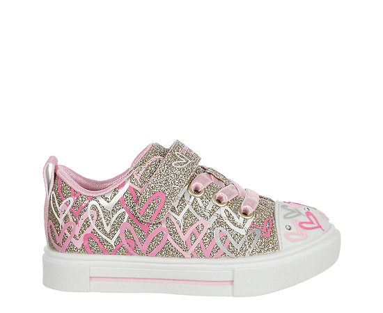 SKECHERS-GIRLS TODDLER TWINKLE SPARKS LOVE MEDLEY SNEAKER