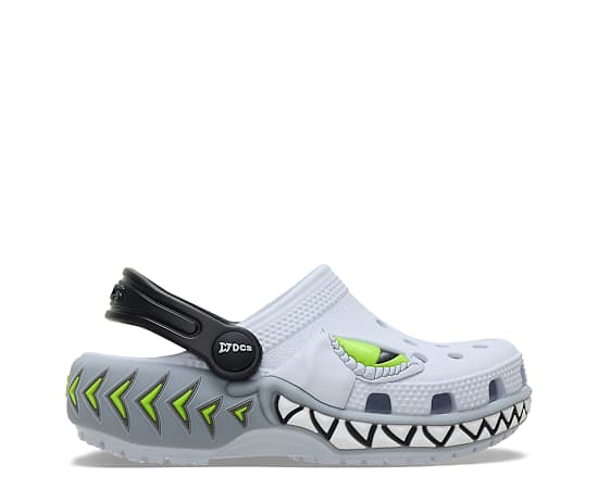 CROCS-BOYS TODDLER CLASSIC SHARKS LIGHT UP CLOG