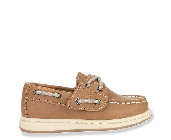 Sperry Toddler Cup Ii Boat Shoes with Hook and Loop Closure - Chestnut leather