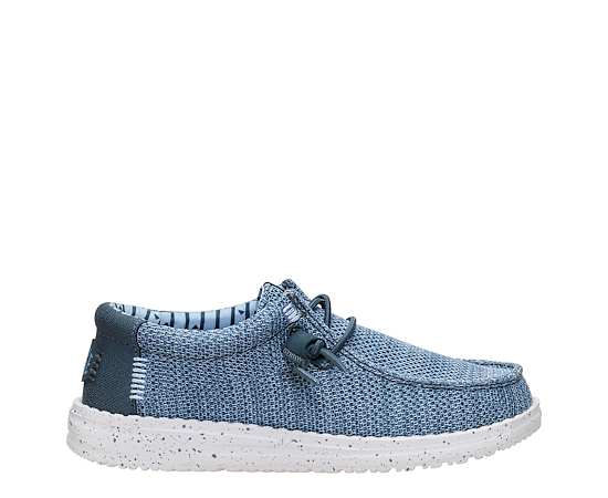 HEYDUDE | Boys Shoes | Wally Youth Stretch Sox - Dark Slate/Multi | Size 13