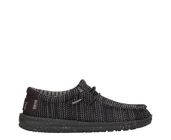 Heydude Kids' Wally Jersey Slip On Shoes Little/Big Kid Shoes (Black/Black) - Size 11.0 M