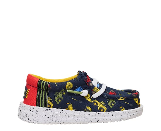 HEYDUDE | Boys Shoes | Wally Toddler Tiny Travelers - Navy/Multi | Size 9