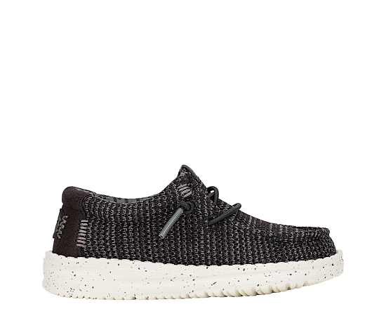 Heydude Kids' Wally Slip On Shoe Toddler Shoes (Black/White) - Size 8.0 M