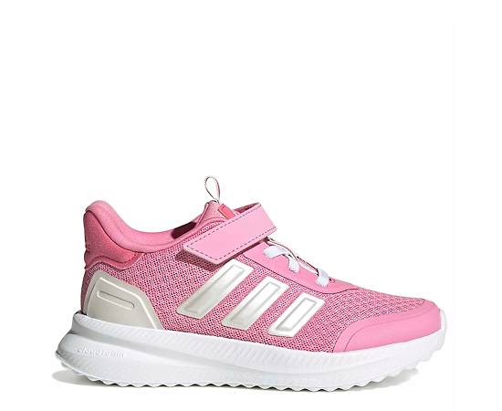 adidas Big Girls' X_PLRPATH Low-Top Hook and Loop Strap Sneakers - Pink Fusion,Zero Metallic