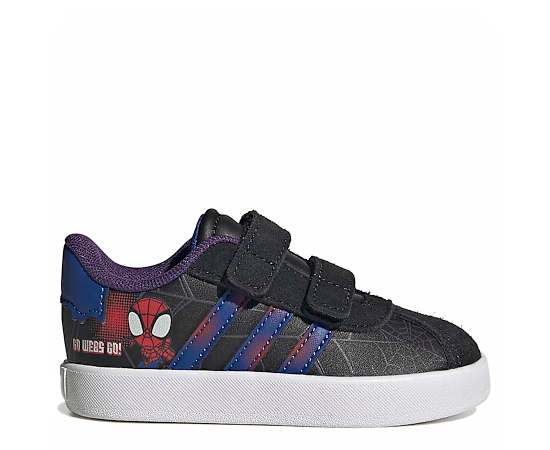 adidas Vl Court Toddler Boys Spiderman Sneakers, 5 Medium, Black